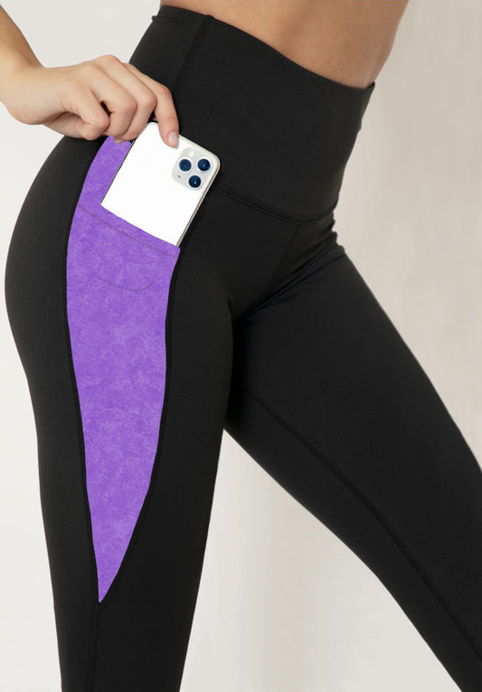 RTS - Purple Passion Leggings w/ Triangle Sport Pockets