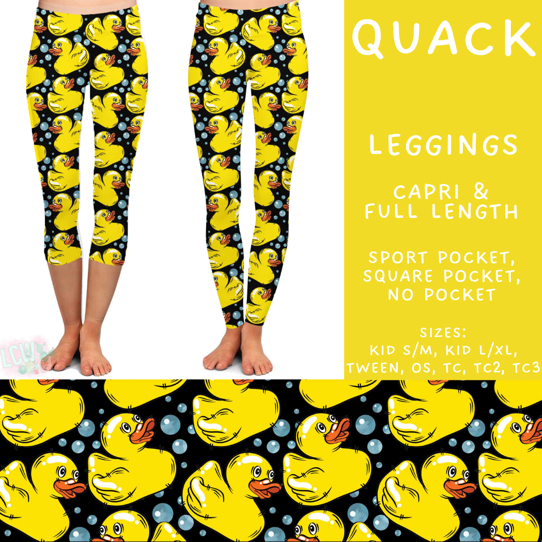 Batch #578 - July Request Run - Closes 8/31 - ETA late October - Quack Full and Capri Length Leggings