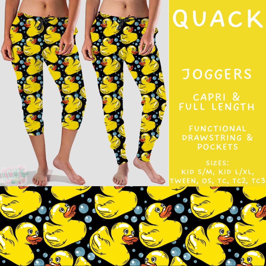 Batch #578 - July Request Run - Closes 8/31 - ETA late October - Quack Full and Capri Length Joggers