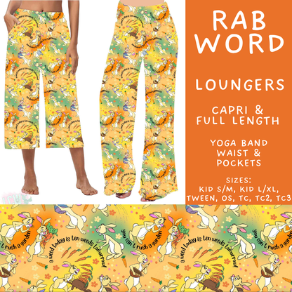 Batch #608 - Magic in Words - Closes 11/4 - ETA early Jan - Rab Word Capri and Full Length Loungers