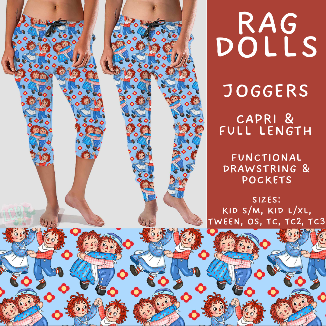 Batch #555 - Cool Characters 7 - Closes 7/13 - ETA mid Sept - Rag Dolls Full and Capri Length Joggers