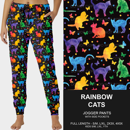 B203 - Preorder Rainbow Cats Joggers (Closes 12/29. ETA late March)