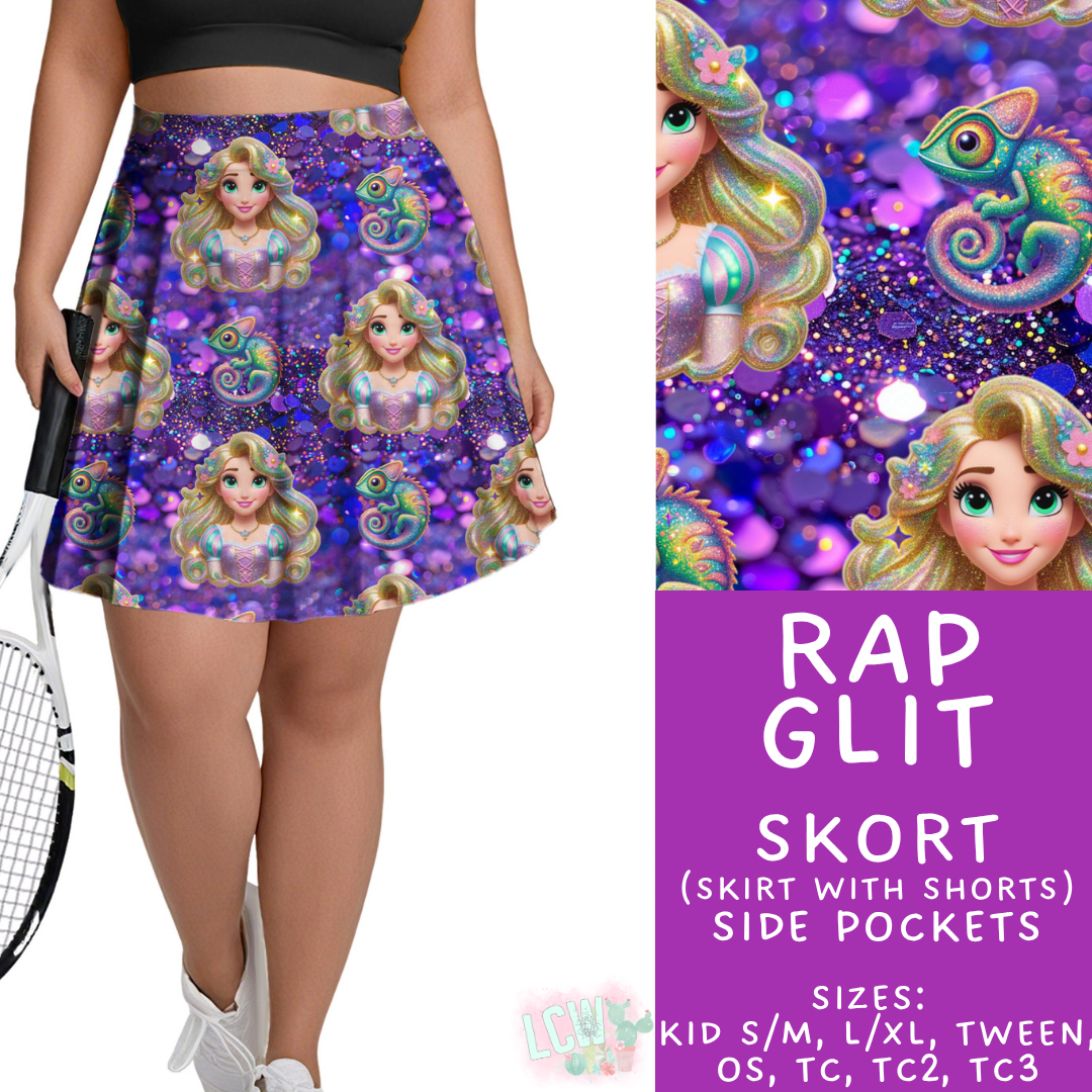 Batch #557 - Princess Glitter - Closes 7/17 - ETA mid Sept - Rap Glit Skort