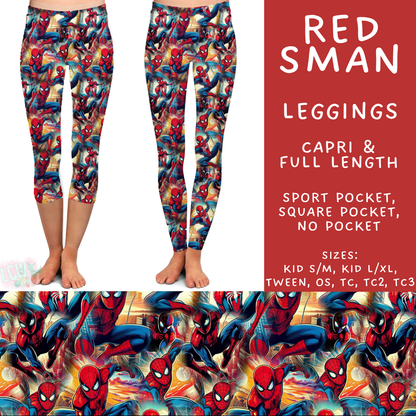 Batch #589 - August Request Run - Closes 9/23 - ETA mid/late Nov - Red SMan Full and Capri Length Leggings