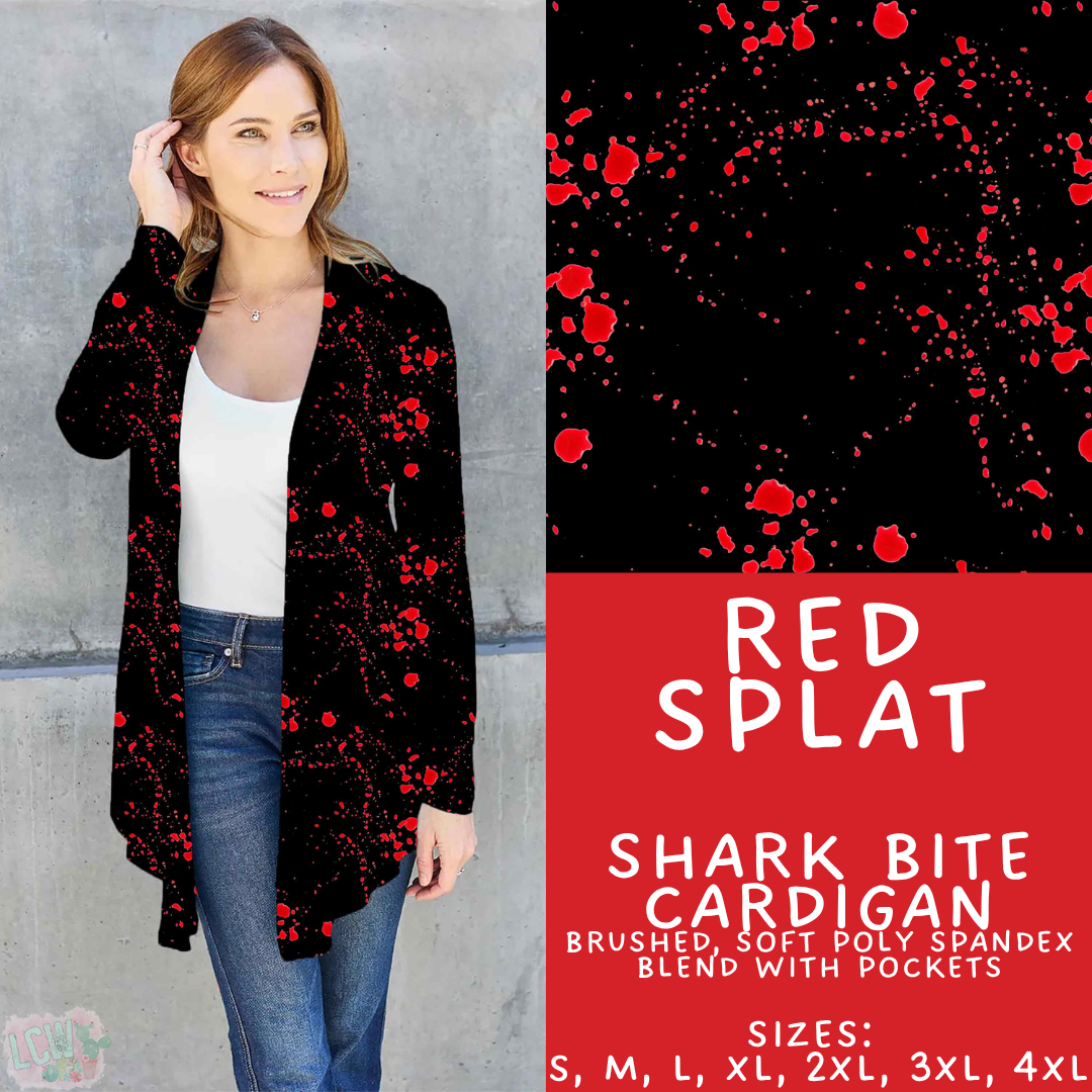 Batch #560 - Halloween 4 - Closes 7/26 - ETA late Sept - Red Splat Cardigan