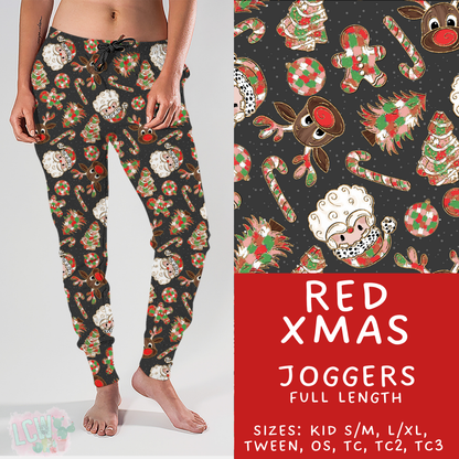 Ready To Ship - Red Xmas Joggers - TC