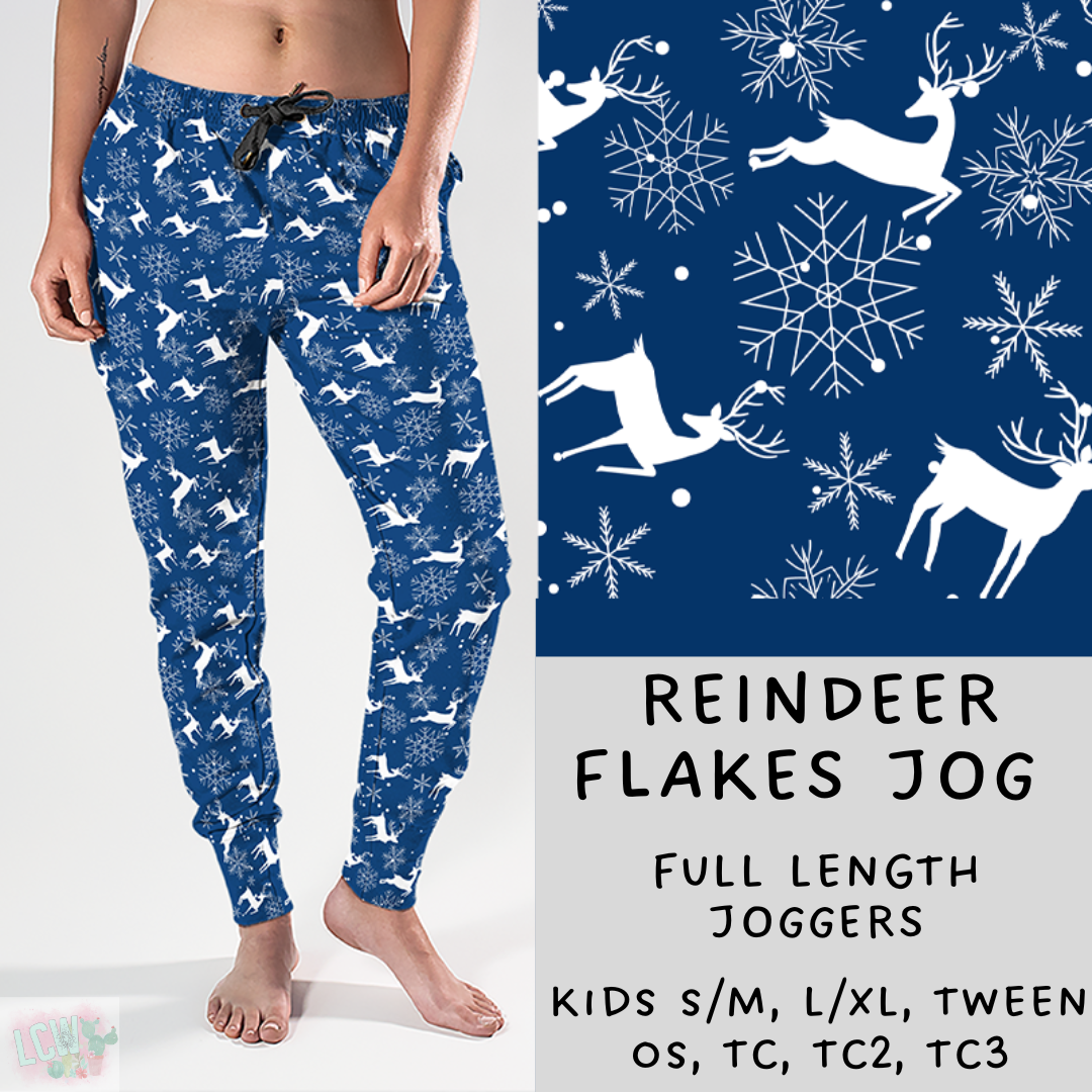 Ready To Ship - Christmas Lounge  - Reindeer Flakes Joggers