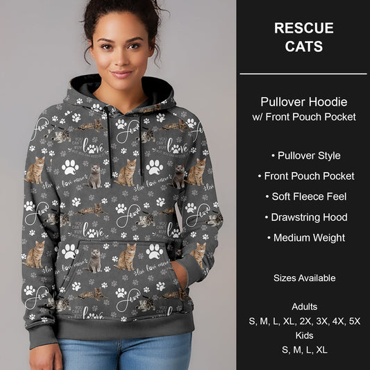 B266 - Preorder Rescue Cats Pullover Hoodie (Closes 12/17. ETA late Feb.)