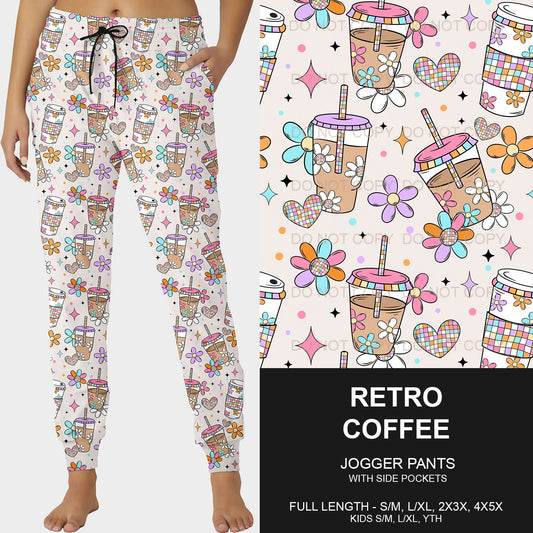 B215 - Preorder Retro Coffee Joggers (Closes 3/02. ETA mid May)