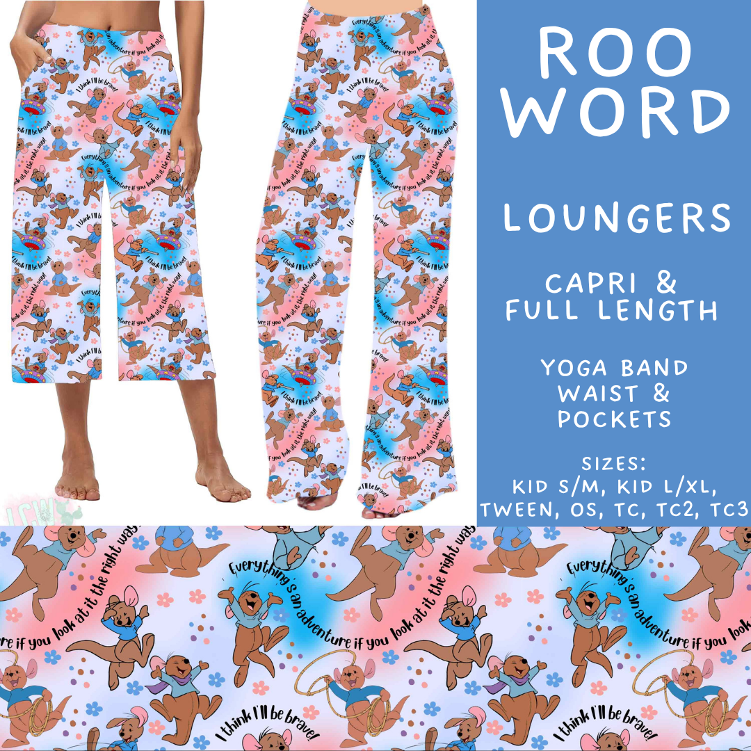 Batch #608 - Magic in Words - Closes 11/4 - ETA early Jan - Roo Word Capri and Full Length Loungers