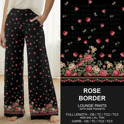 B316 - Preorder Rose Border Lounge Pants (Closes 10/11. ETA: mid Dec.)