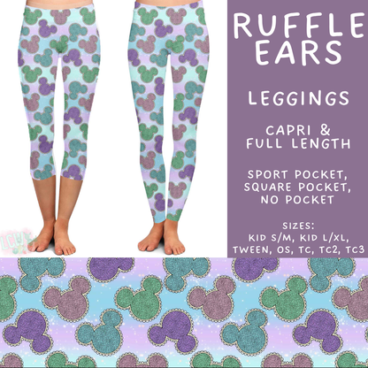 Batch #594 - Magical Faves 25 - Closes 10/5 - ETA early Dec - Ruffle Ears Full and Capri Length Leggings