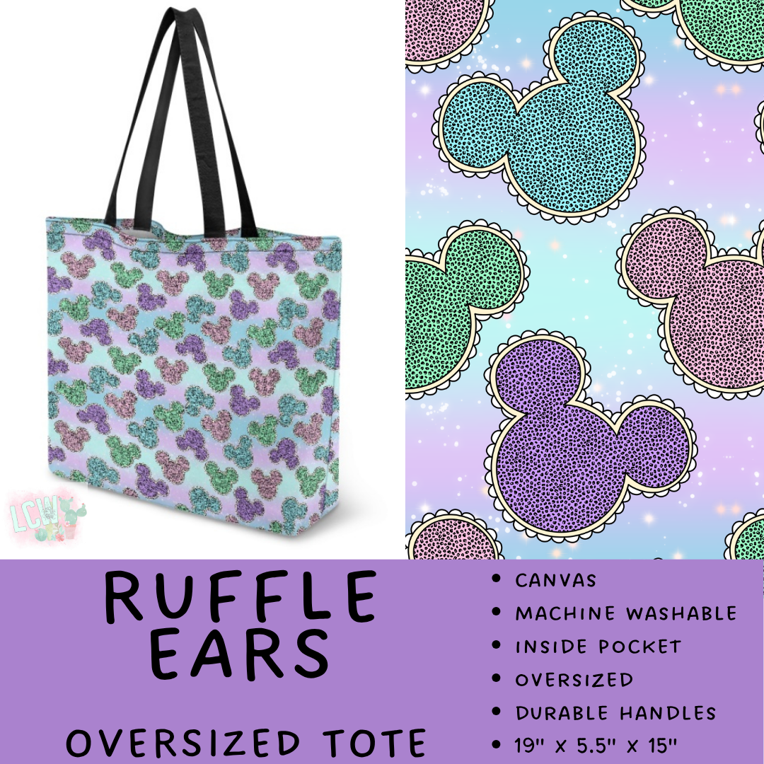 Batch #609 - Travel Collection 2 - Closes 11/6 - ETA early Jan - Ruffle Ears Oversized Totes