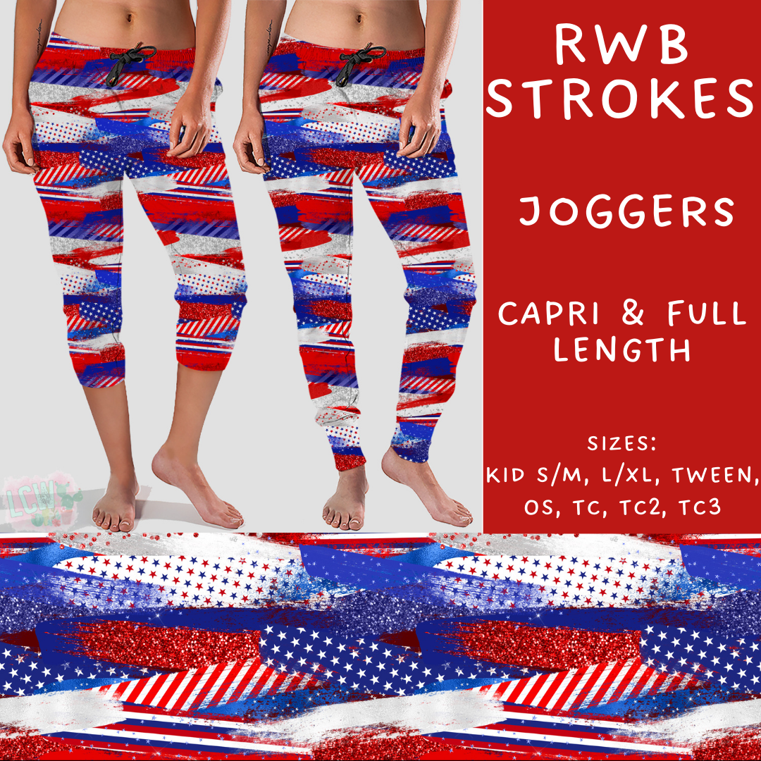 Batch #294 - Brush Strokes - Closes 2/26 - ETA mid/late April - RWB Strokes Full and Capri Length Joggers