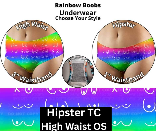 Rainbow Boobs Hipster & High Waist Underwear