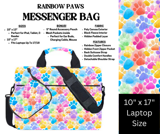 Rainbow Paws Messenger Bag