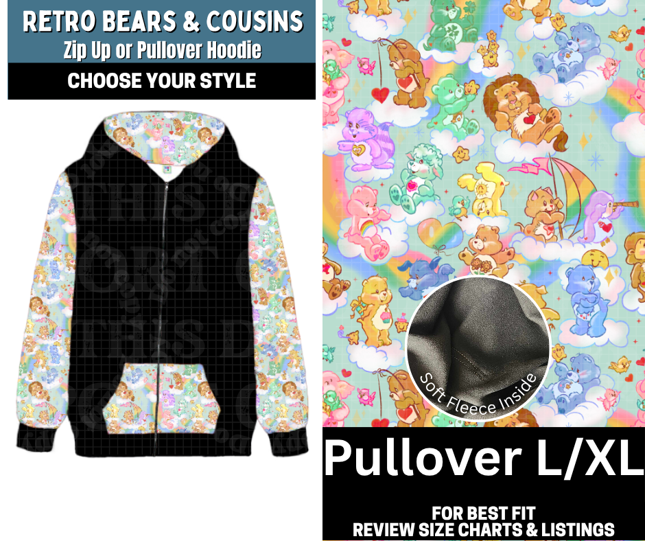 Retro Bears & Cousins Pullover Hoodie