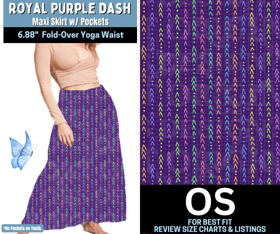 Royal Purple Dash Maxi Skirt