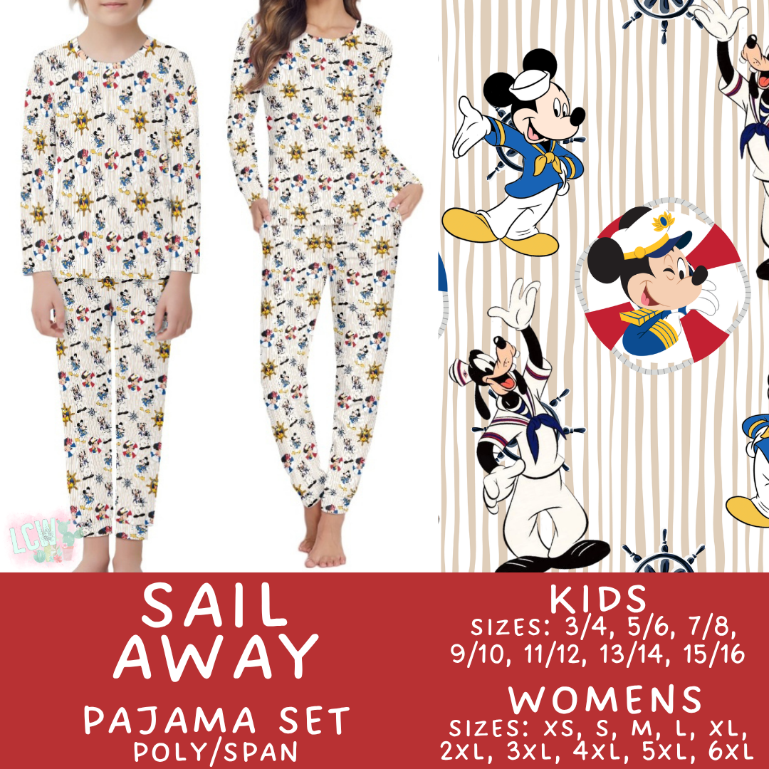 Batch #590 - Magical Family Pajamas - Closes 9/18 - ETA mid Nov - Sail Away Women's & Kid's Pajama Set