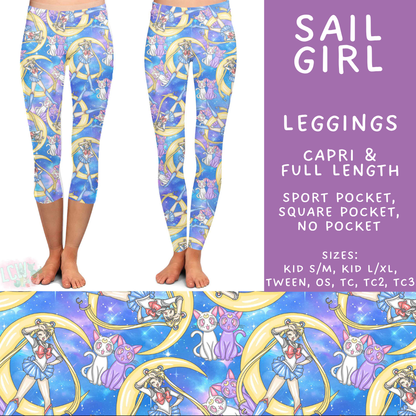 Batch #544 - Cool Characters 16 - Closes 6/17 - ETA mid August - Sail Girl Full and Capri Length Leggings
