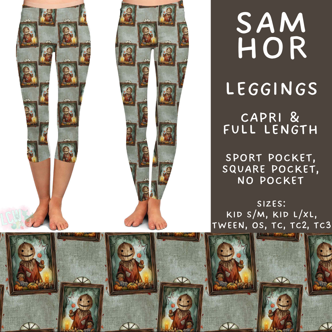 Batch #571 - Horror Windows - Closes 8/17 - ETA mid Oct - Sam Hor Full and Capri Length Leggings