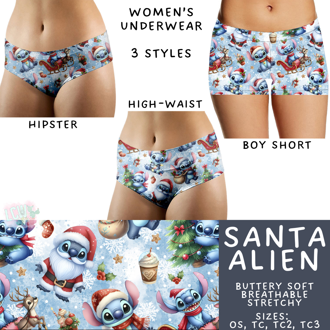 Ready to Ship - Santa Alien Women's Underwear - High Waist TC3