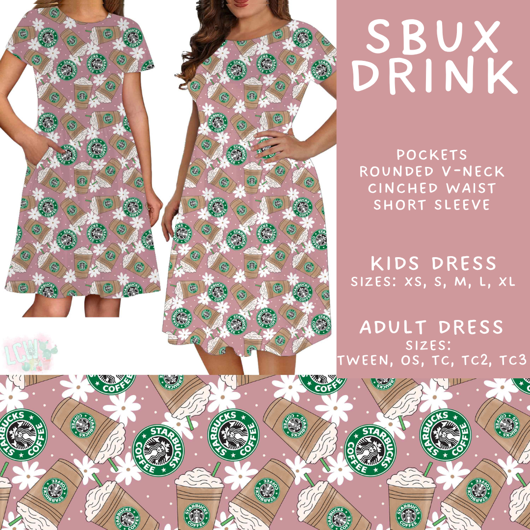 Batch #592 -  Fun Run 27 - Closes 9/30 - ETA late Nov - SBux Drink Adult & Kids Dresses