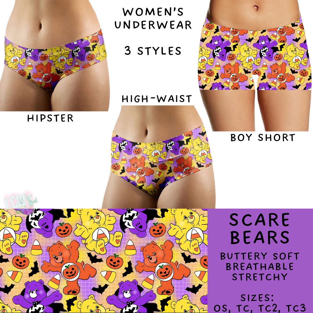 Ready To Ship - Scare Bears Women's Underwear - OS High Waist