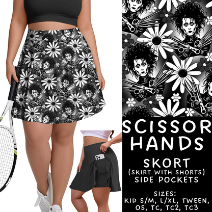 Ready To Ship - Scissor Hands Skort - TC