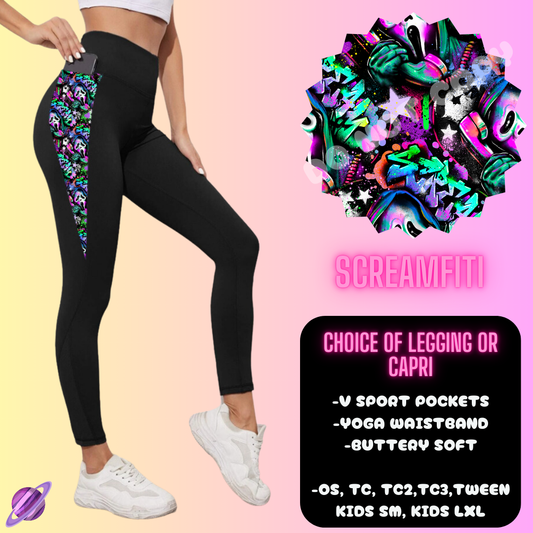 SCREAMFITI LEGGING/CAPRI-OUTFIT RUN PREORDER CLOSING 1/10