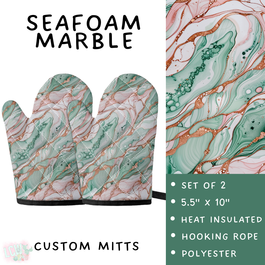 Batch #476 - Bake Off - Closes 1/16 - ETA early/mid March - Seafoam Marble Oven Mitts