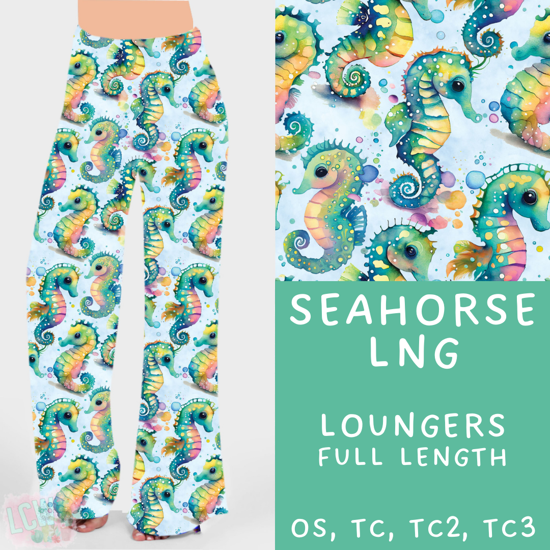 Batch #530 - Sea Life - Closes 5/15 - ETA mid July - Seahorse Capri and Full Length Loungers