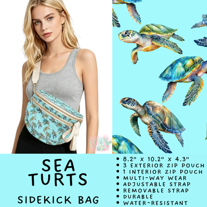 Batch #604 - Sidekick Bag 3 - Closes 10/26 - ETA mid/late Dec - Sea Turts Sidekick Bag