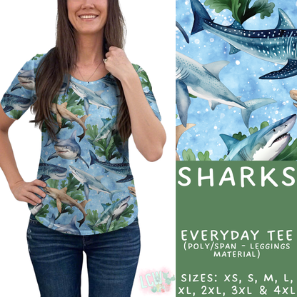 Batch #530 - Sea Life - Closes 5/15 - ETA mid July -  Sharks Everyday Tee