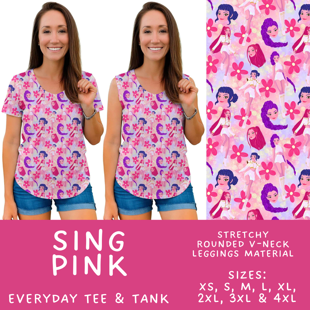 Batch #601 - Cool Characters 19 - Closes 10/21 - ETA mid Dec - Sing Pink Everyday Tank & Tee