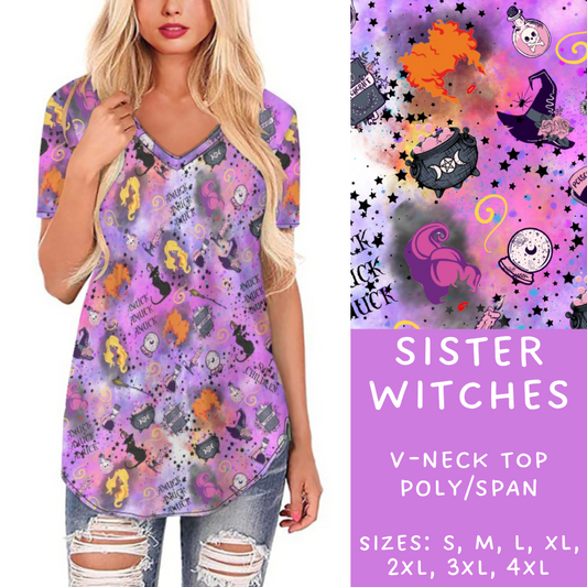 Ready To Ship - Sister Witches V-Neck Tee