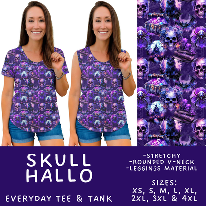 Batch #556 - Halloween 3 - Closes 7/15 - ETA mid Sept - Skull Hallo Everyday Tank & Tee