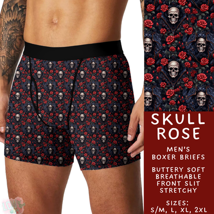 Batch #612 - Valentine's Matching Underwear - Closes 11/11 - ETA mid Jan - Skull Rose Men's Boxer Briefs