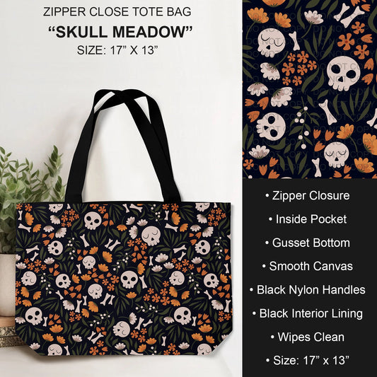 B232 - Preorder Skull Meadow Tote Bag (Closes 6/04. ETA: late July)