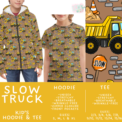 Batch #563 - Made for Play Collection - Closes 7/31 - ETA late Sept - Slow Truck Kid's Unisex Hoodie & Tee
