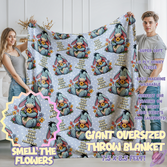 SMELL THE FLOWERS- GIANT SHAREABLE THROW BLANKETS ROUND 12-PREORDER CLOSING 3/2