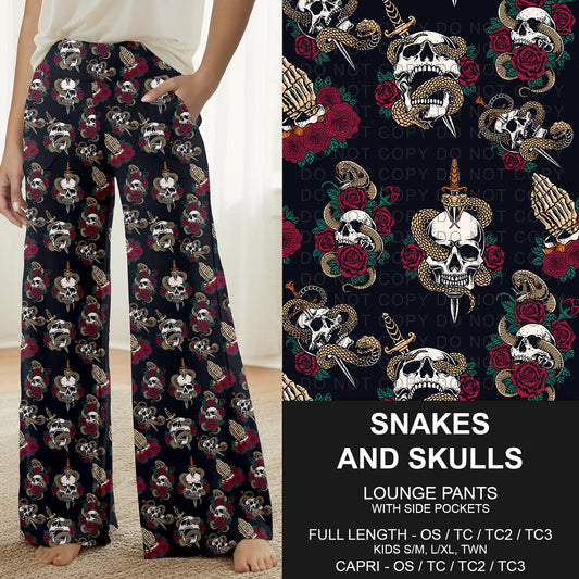 B318 - Preorder Snakes and Skulls Lounge Pants (Closes 10/25. ETA: late Dec.)