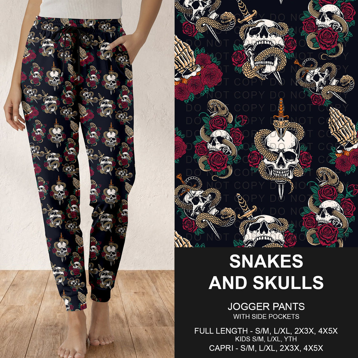 B318 - Preorder Snakes and Skulls Joggers (Closes 10/25. ETA: late Dec.)