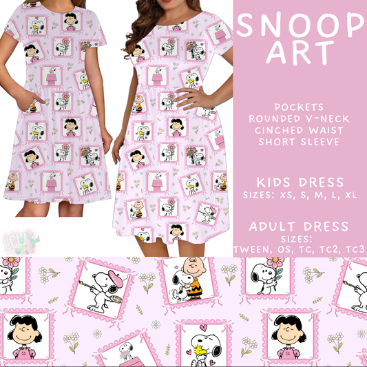 Batch #544 - Cool Characters 16 - Closes 6/17 - ETA mid August - Snoop Art Adult & Kids Dresses