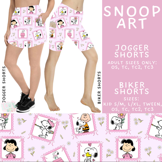 Batch #544 - Cool Characters 16 - Closes 6/17 - ETA mid August - Snoop Art Biker & Jogger Shorts