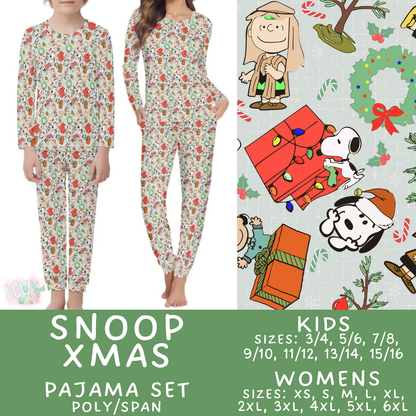 Batch #584 - Christmas Family Pajamas - Closes 9/11 - ETA mid Nov - Snoop Xmas Womens & Kids Pajama Set