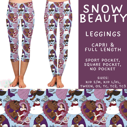 Batch #606 - Magical Character Winter - Closes 10/30 - ETA late Dec - Snow Beauty Full and Capri Length Leggings
