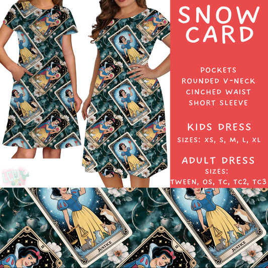 Batch #474 - Princess Tarot - Closes 1/12 - ETA early/mid March - Snow Card Adult & Kids Dresses