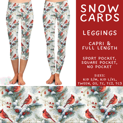 Batch #611 - Winter Collection - Closes 11/9 - ETA early/mid Jan - Snow Cards Full and Capri Length Leggings