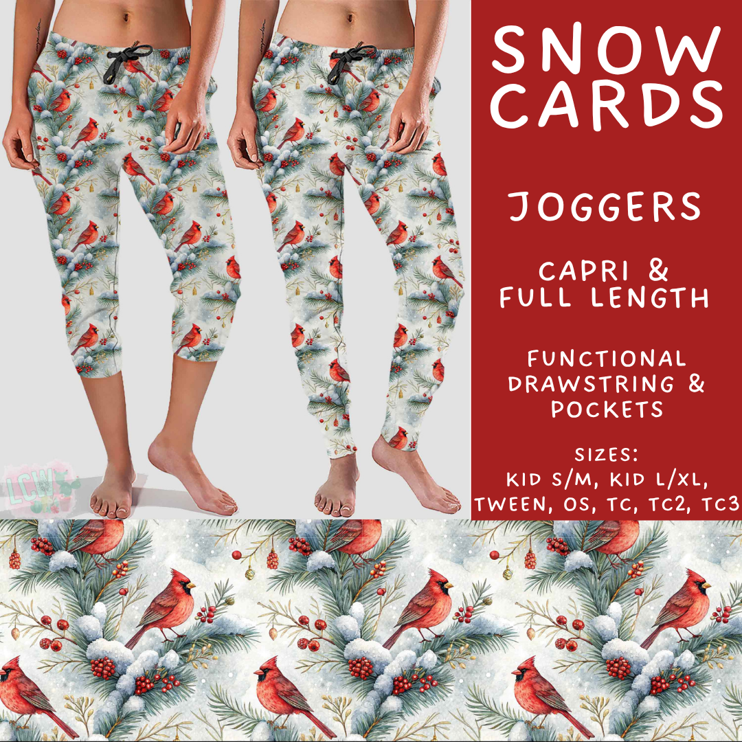 Batch #611 - Winter Collection - Closes 11/9 - ETA early/mid Jan - Snow Cards Full and Capri Length Joggers